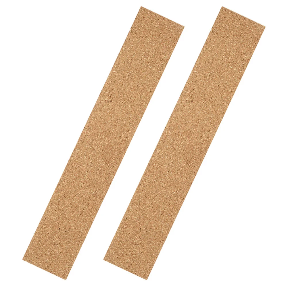 2 Pcs Cork Board Strips Memo Decorate Thick Boards Adhesive Bulletin Bars Office