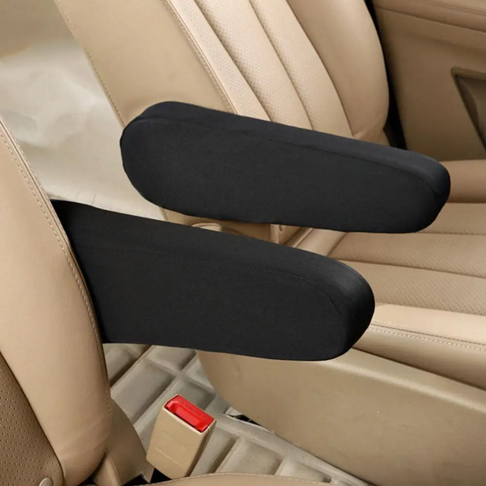 Car Armrest Cover Elasticity Cloth Fabric Car Centre Console Armrest Protector Universal For Car Seats