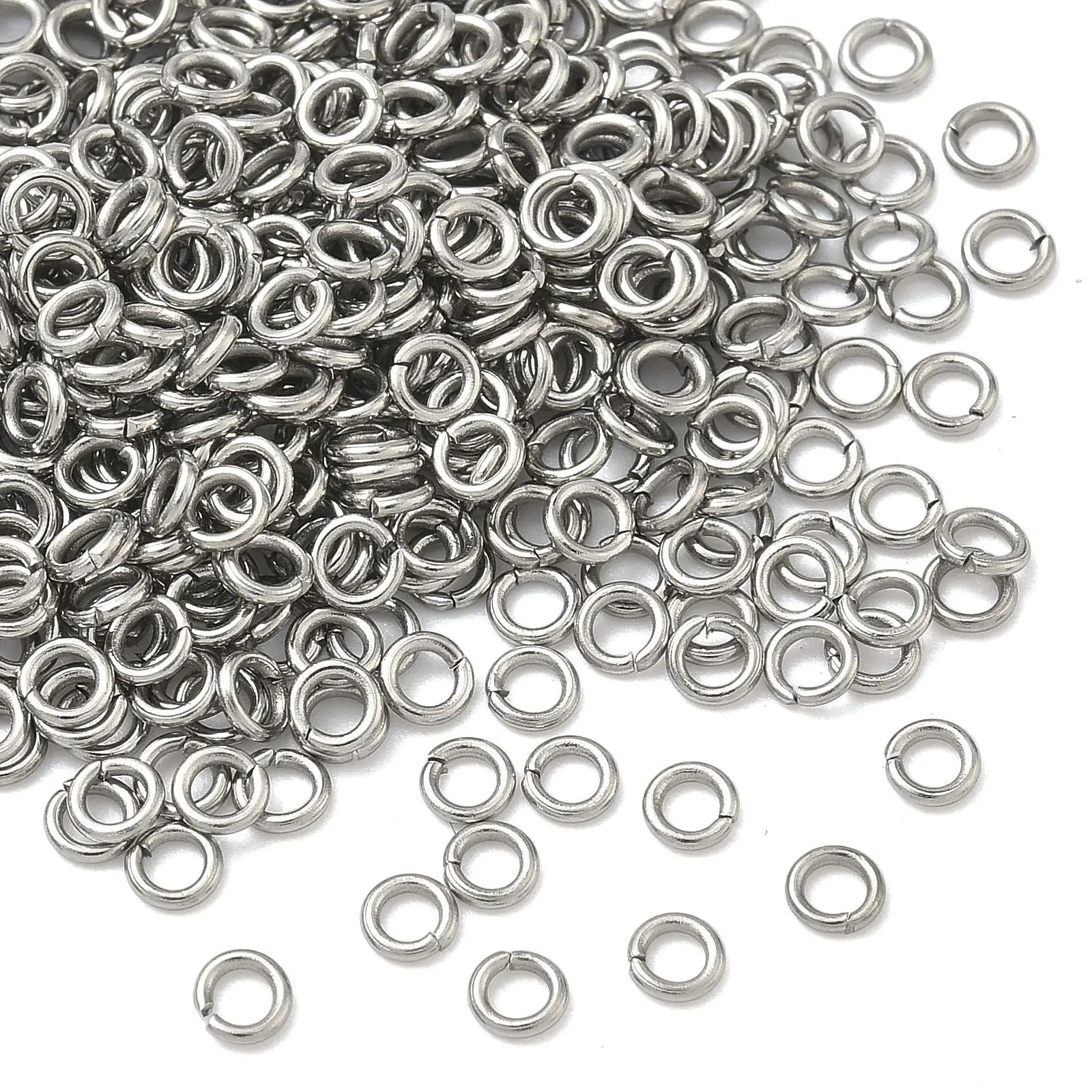 4000pcs 304 Stainless Steel Jump Rings Closed but Unsoldered Jump Rings 3/4/5/6/7mm For Jewelry Findings DIY Making Accessories