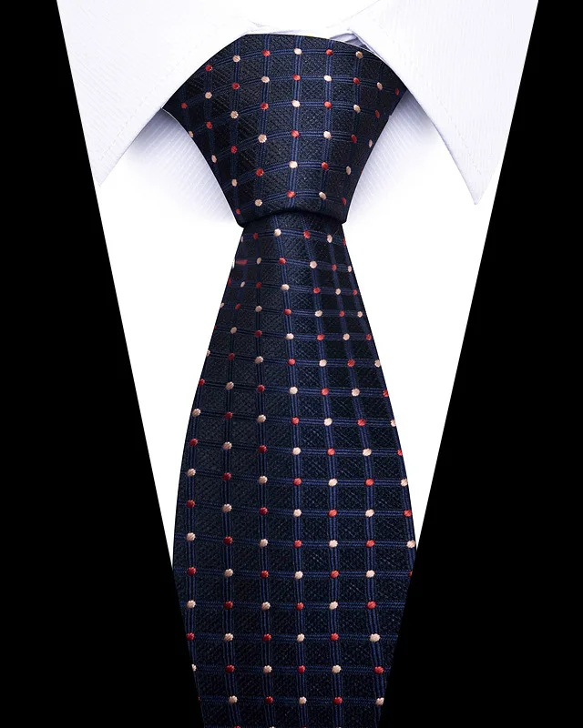 Hochwertige Hochzeitskrawatten für Männer, modisch, neuer Stil, blauer Streifendruck, Krawatten, tägliches Büro, Bekleidung, Accessoires, Geschenk für Männer – Detail 12