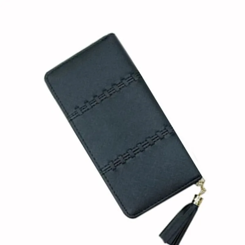 

Fashion Women's Wallet with Zipper and Large Capacity for Cards and Cash Solid Color Purse for Women