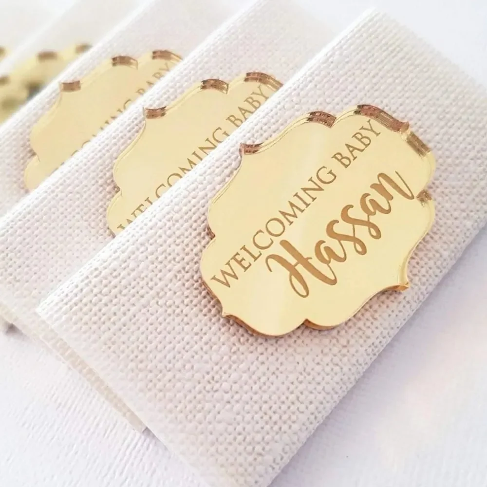 

25/50/70/100Pcs Personalized Tags Baby Baptism Engraved Table Card Name First Holy Communion Christening Engagement Wedding