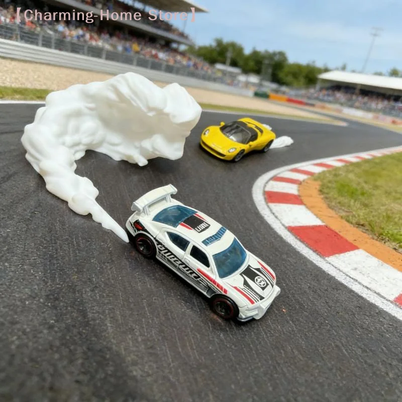【M】Miniature Drift Smoke Effect Model Ornament 3D Printed, Racing Scene Accessory for Scale Car Models Hobby