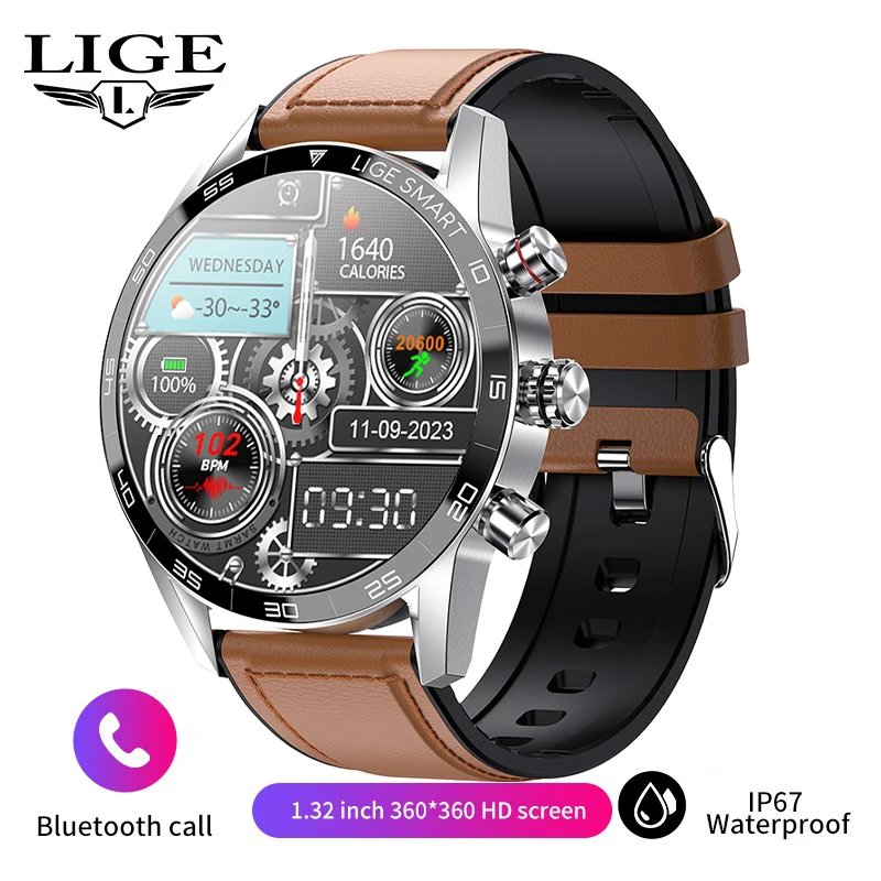 Men's Smartwatch with AMOLED Screen & Bluetooth Connection
