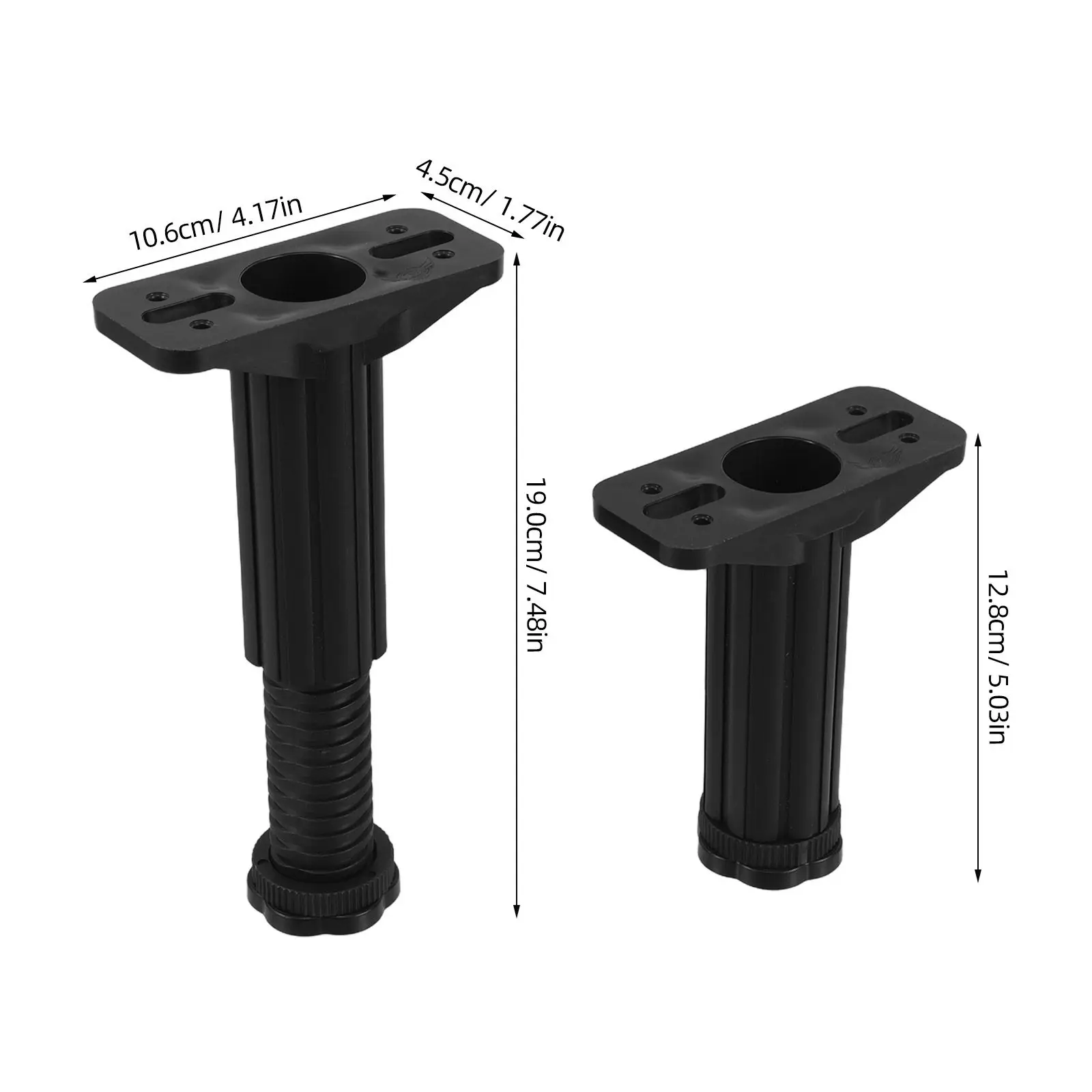 2Sets Heavy Duty T-Shaped Adjustable Bed Frame Legs Steel Plastic Support for Mattress Sag Prevention Universal Compatibility