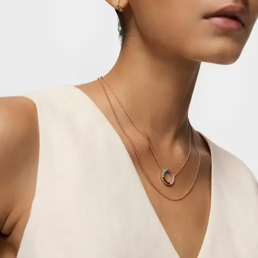 Nowy Kolorowy Okrągły Naszyjnik – Hiszpański Styl, Delikatny, Nowoczesny i Elegancki Design, Idealny na Prezent