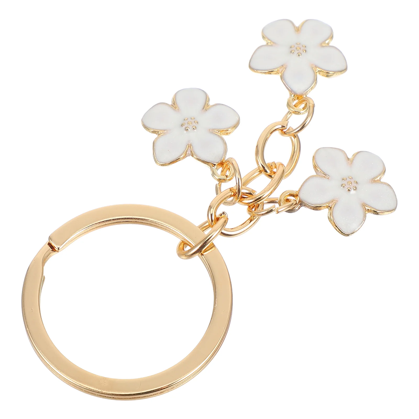 

Cherry Blossom Keychain Charms for Purses and Bags Cute Zinc Alloy Car Accessories