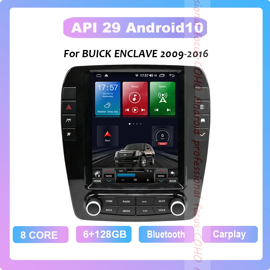 

For BUICK ENCLAVE 2009-2016 9.7 inch Android 10.0 Octa Core 6+128G Car Multimedia Player Stereo Radio Car radio with screen