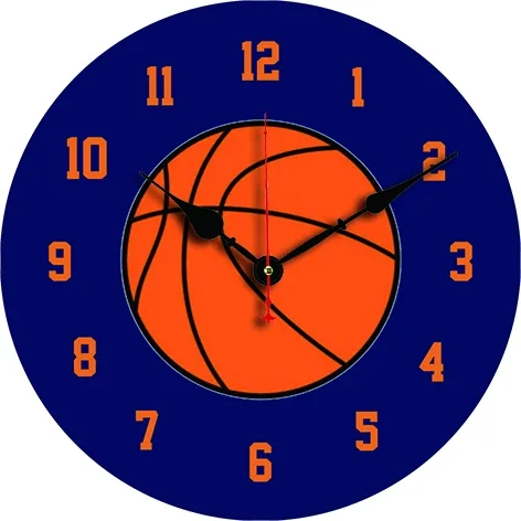 Basketball Custom Large Clock Living Room Home Decor Round Wall Clock Quartz Table Clock Children Bedroom Decoration Wall Watch