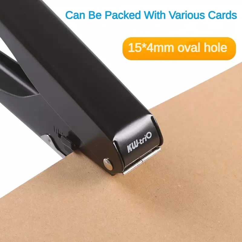 Imagem -03 - Kw-trio-metal Single Hole Puncher Slot para Serviços Pesados Perfurador de Papel Ferramentas de Papelaria Criativas Gadgets de Escritório Capacidade de Furo 10 Folhas