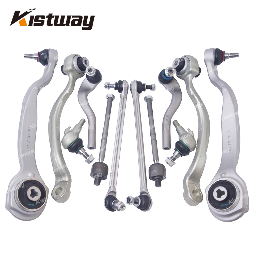 12PCS Front Suspension Control Arm Kit For Mercedes-Benz W212 S212 2WD E200 E220 E250 E260 E300 E350 BlueTEC E400 E500 E63 AMG