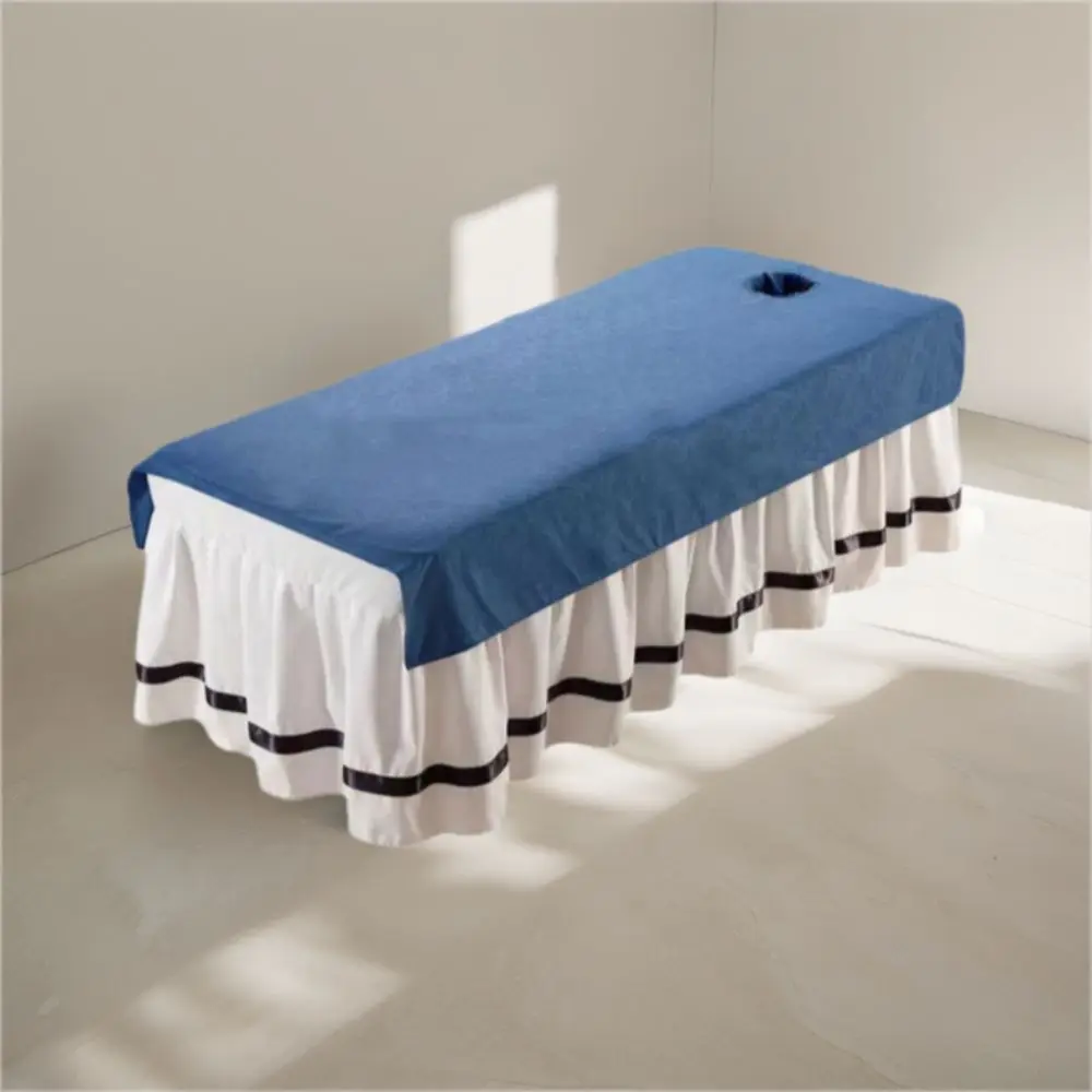 

Comfortable Beauty Salon Bed Sheet with Holes Washable Massage Bed Bedspread Soft Breathable SPA Bedspread Massage Treatment