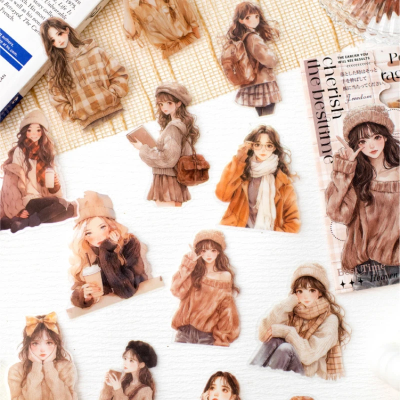 

JIANWU нежная серия журналов корейская девушка персонаж ландшафтный дизайн материал коллаж наклейка для домашних животных креативный DIY журнал канцелярские принадлежности