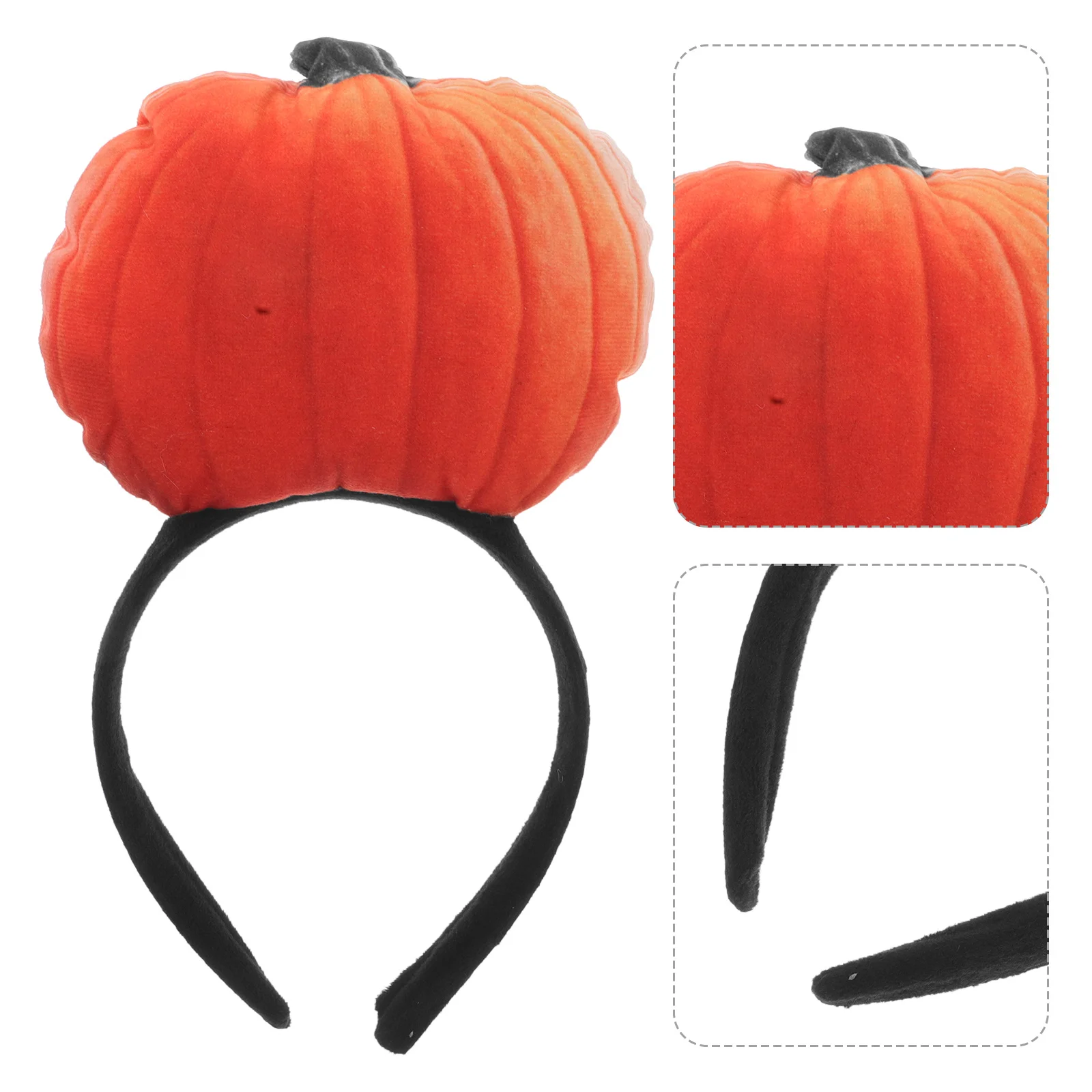 

Funny Pumpkin Headband Orange Vegetable Hair Hoop Creative Food Hair Accessories Halloween Party Costume Dress Up