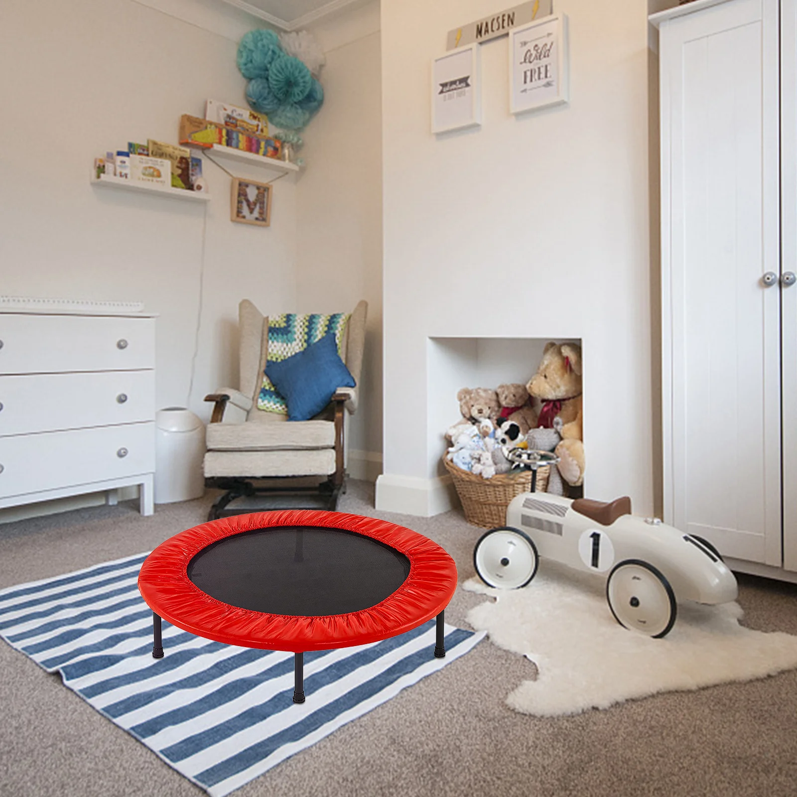 

1Pcs Trampoline Cover 40 Inch Round Red Safety Protector Replacement Cushion for Spring Protection Trampoline Accessories