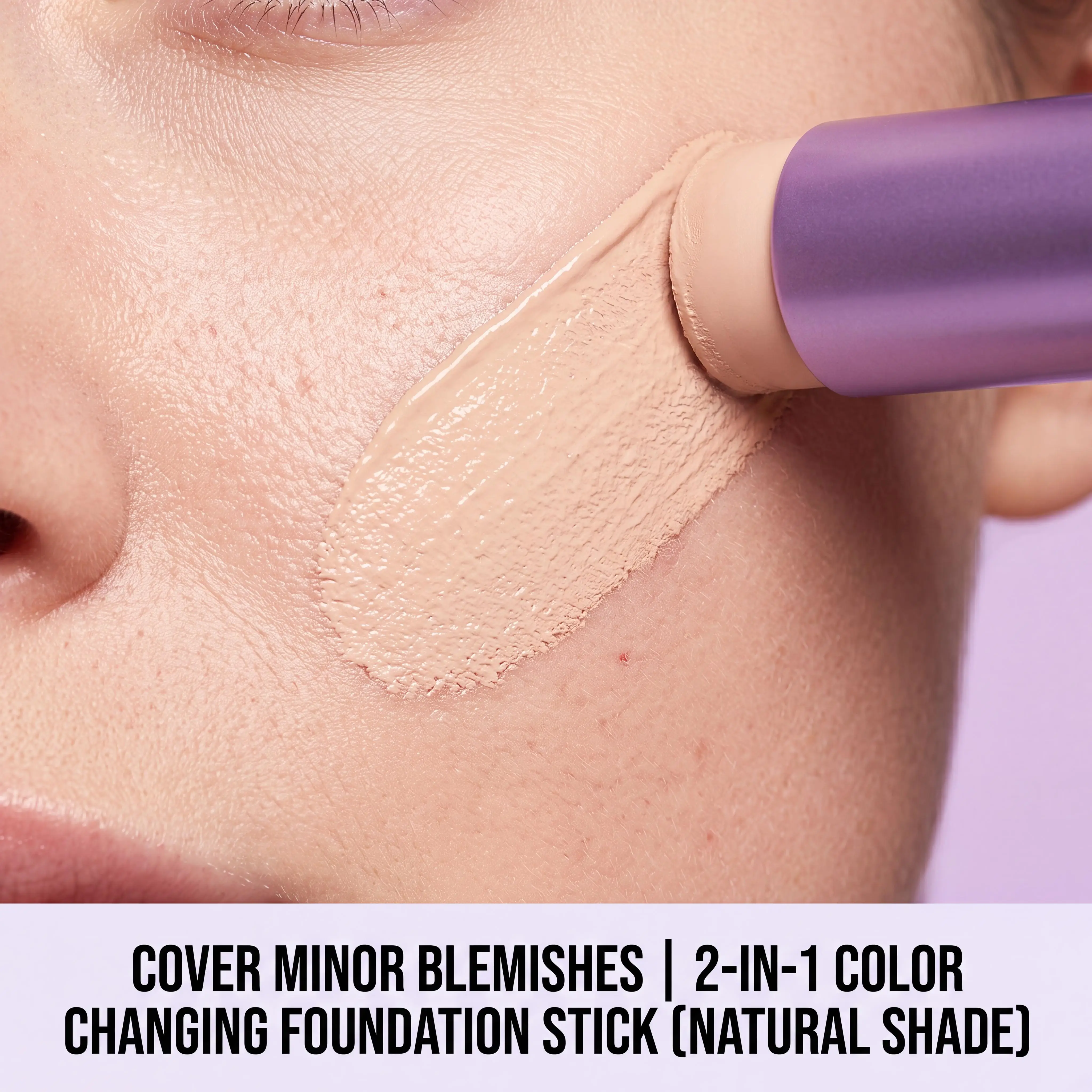 Farbwechselnder Foundation 2-in-1-Stift mit Pinsel, vollständig deckender, feuchtigkeitsspendender, leichter Concealer-Creme-Stift für alle Hauttypen. – Detail 5