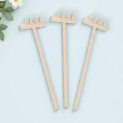 

3Pcs Bamboo Zen Garden Mini Rakes Sand Table Rake Set Mini Sandbox Accessories Sand Garden Tools Tiny Desktop Rake