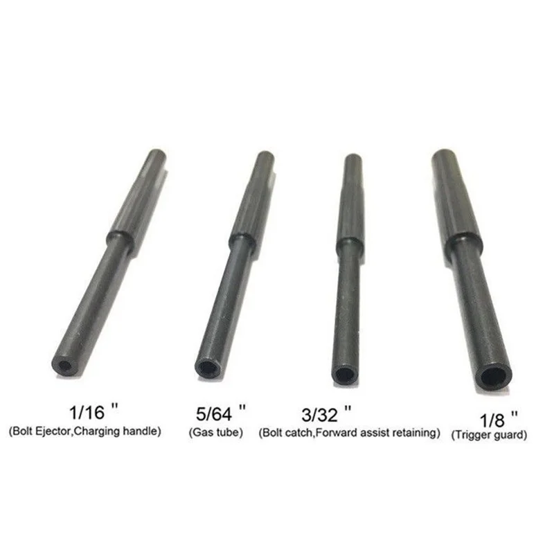 

4pcs/set smithing Armorer Steel Roll Pin Starters Punch Hollow End Tool Set Kit 1/16 5/64 3/32 1/8