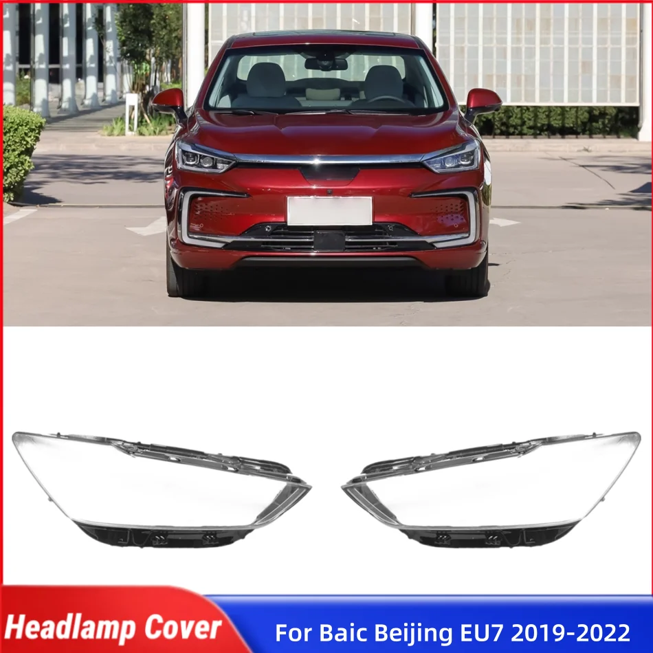

For Baic Beijing EU7 2019 2020 2021 2022 Car Gadgets Front Lamp Lens Glass Cover Car Front Headlight Lens Cover Lights Shell