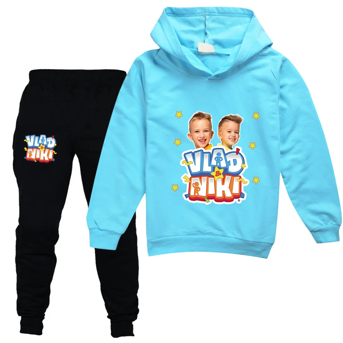 فلاد ونيكي هوديي الاطفال مقنعين البلوز + سراويل للجري 2 قطعة مجموعات الأولاد الكرتون الملابس المراهقين الفتيات ملابس غير رسمية