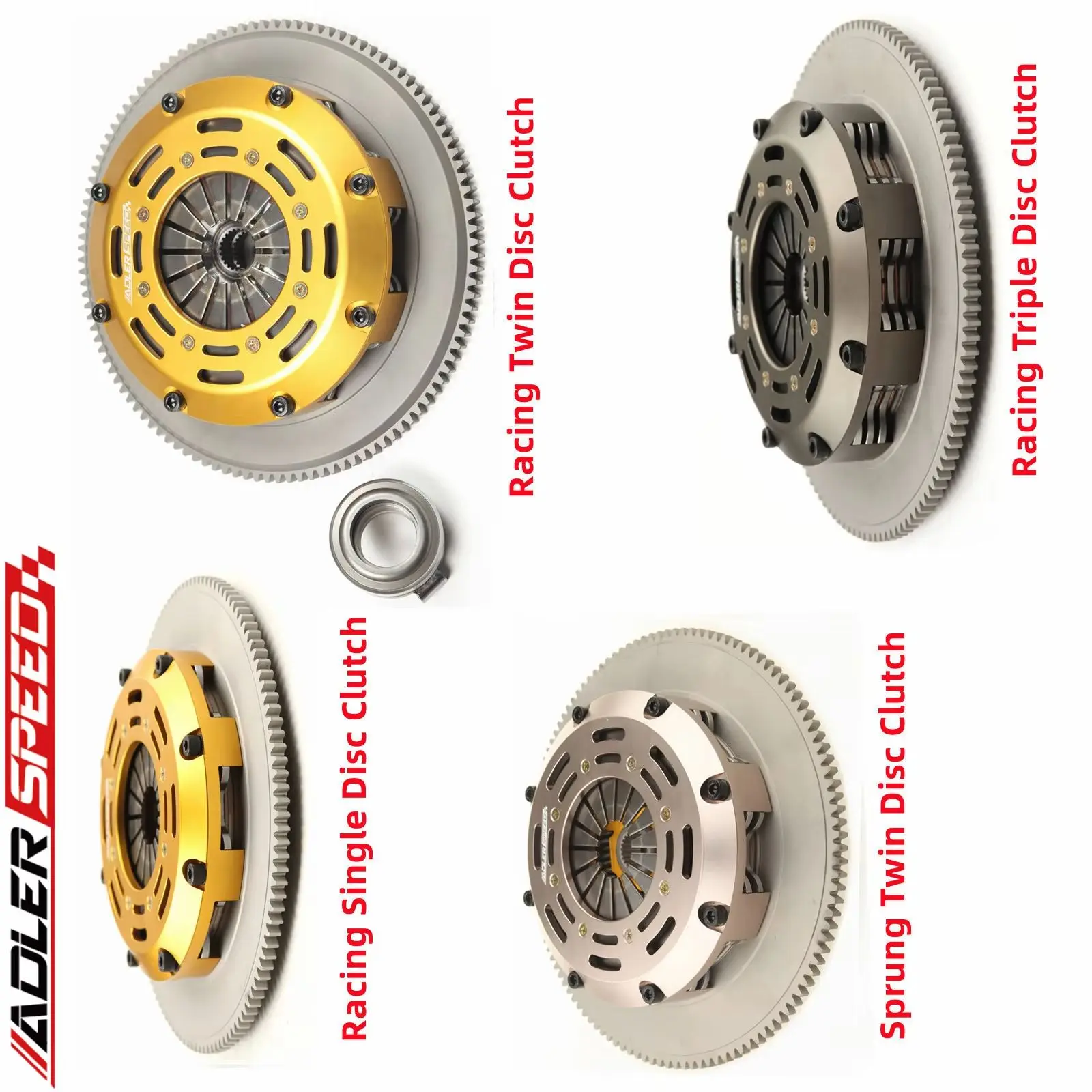 

ADLERSPEED Sprung/Racing Clutch Kit Single/ Twin /Triple Disc For ACURA RSX TSX HONDA CIVIC SI K20 K24 K-SERIES