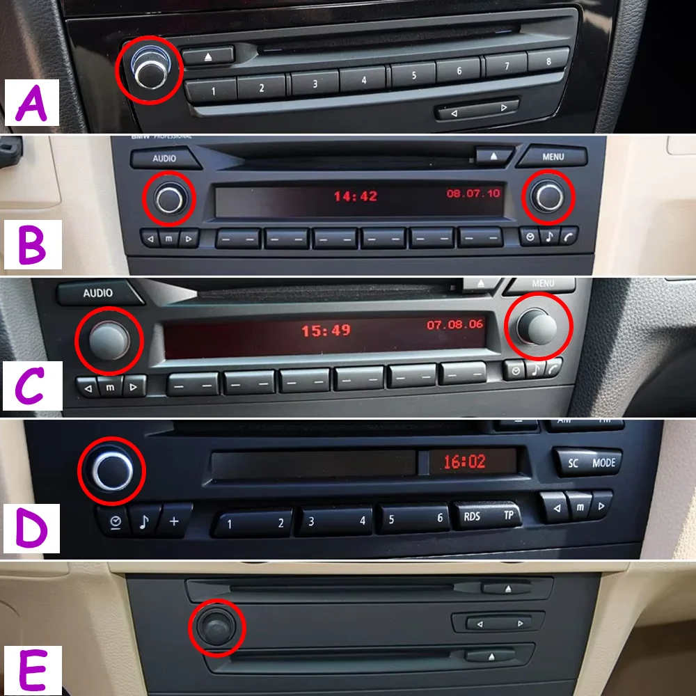 E90 E91 E92 E93 E81 E82 E87 E88 E84 E89 Auto Radio CD-Player Lautstärketaste Knopf Für BMW 3 1X1 Z4 Serie 2005-2015 65129114289 – Detail 30