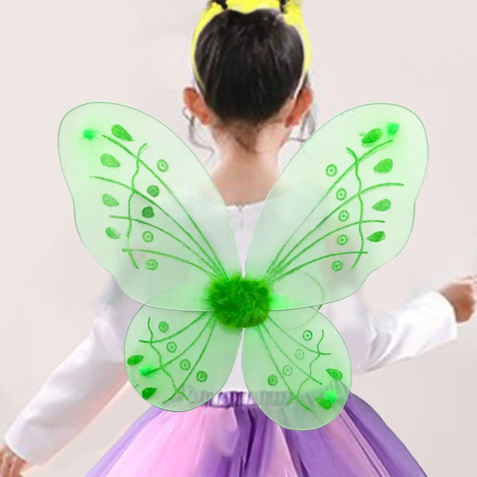 Asas de borboleta para meninas, Asas de princesa fada para crianças, Fantasia de vestido criativo, Asa de Halloween para performance de palco