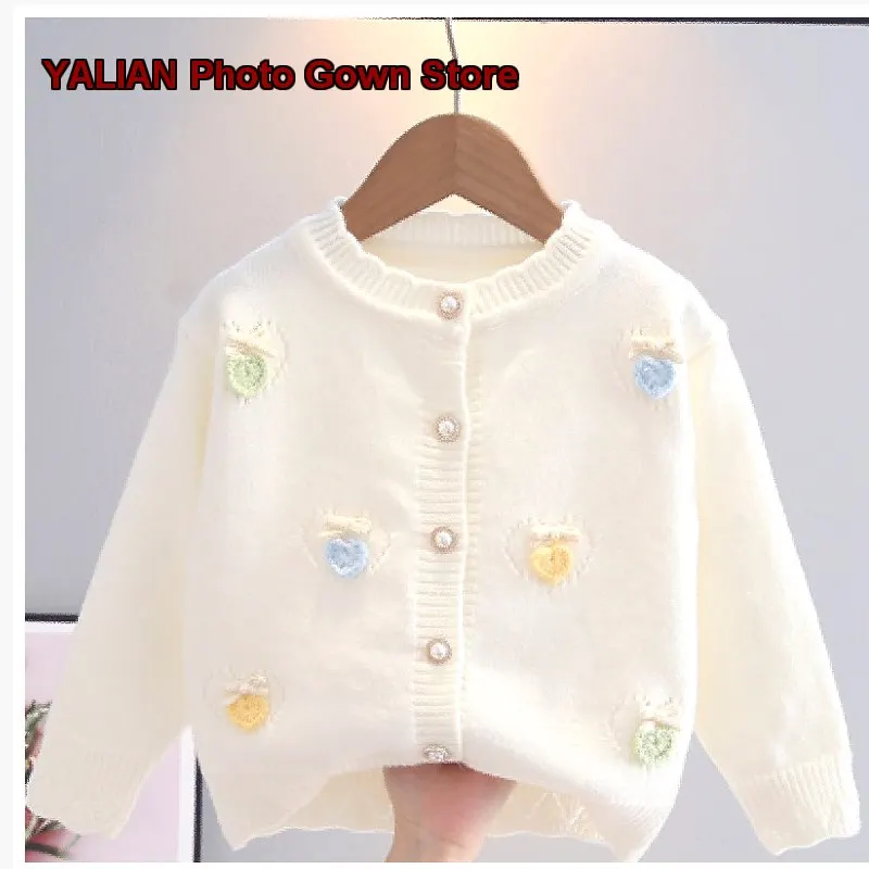 Girls Stylish Infant Toddler 2026 Knit Cardigan Baby Outerwear Kids