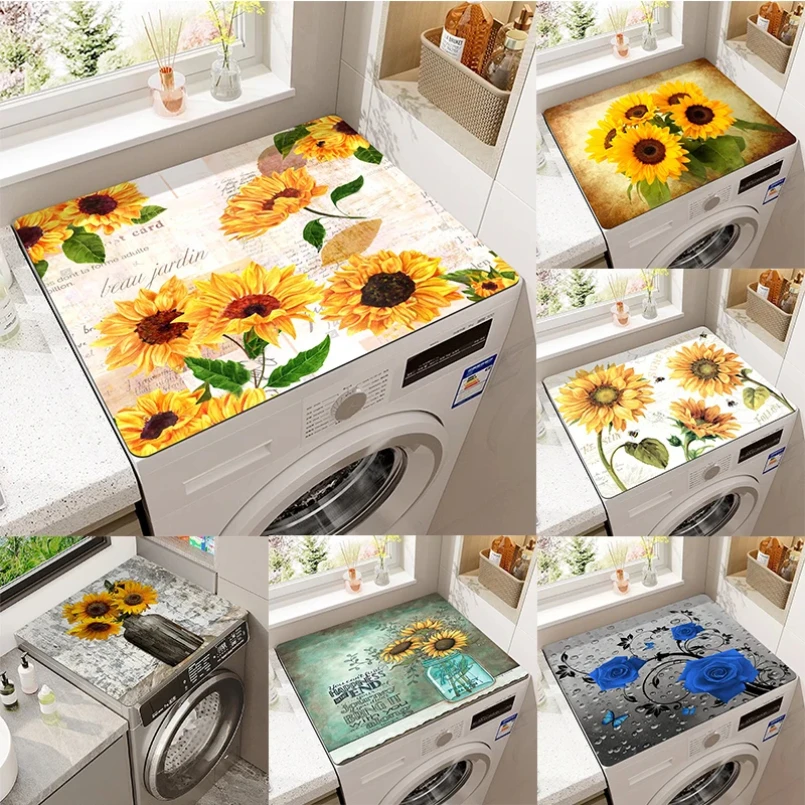 

Sunflower Drying Mat Dust Mat Household Roller Washer Dryer Mat Dust Mat on Top of Refrigerator Absorbent Mat