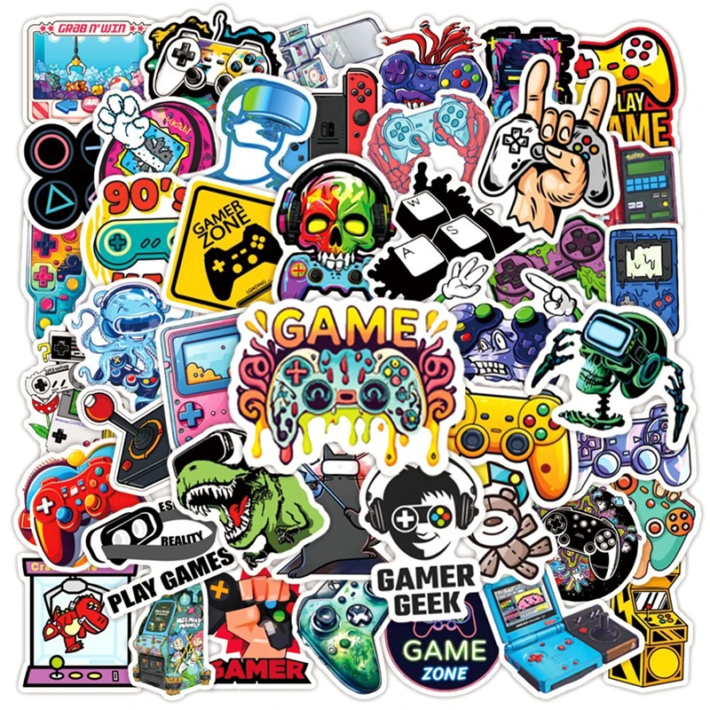 50pcs Cartoon Game Graffiti Stickers for Home Kids Room Wall Toy Stationery Laptop Phone Suitcase Water Cup Decorations Boy Gift