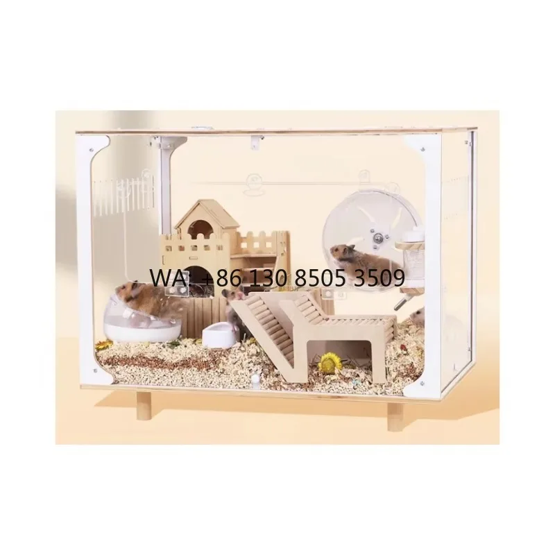 

BumoPET Best Seller Wood Hamster Cage Hamster Houses With Waterproof Mat Hamster Golden Bear Hedgehog and Small Pets
