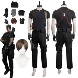 Male Leon Cos Scott Kennedy Cosplay Adult Men Costume Full Outfit Game Halloween Carnival Party Disguise Suit