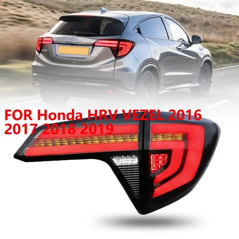 

Красные светодиодные задние фонари указателя поворота для Honda HRV VEZEL 2016-2019, стоп-сигналы Plug and Play в сборе