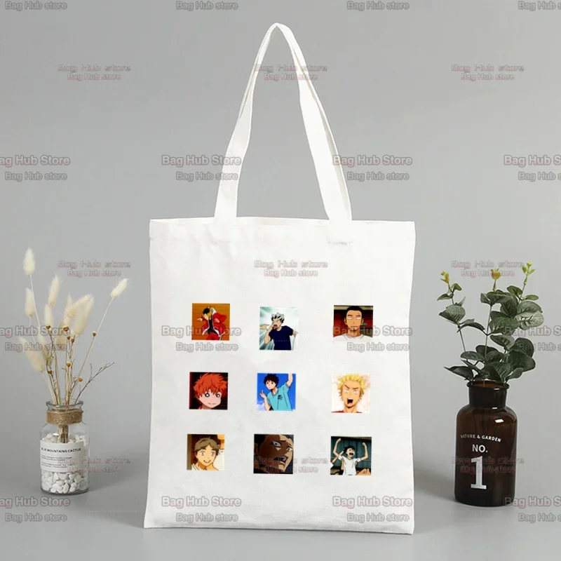 Oya Oya Oya Haikyuu Kuroo Anime Bokuto Volleyball Shopper Bag Canvas Bag Bolsa Compra Sac Reusable Bolsas Ecologicas Tote Bag