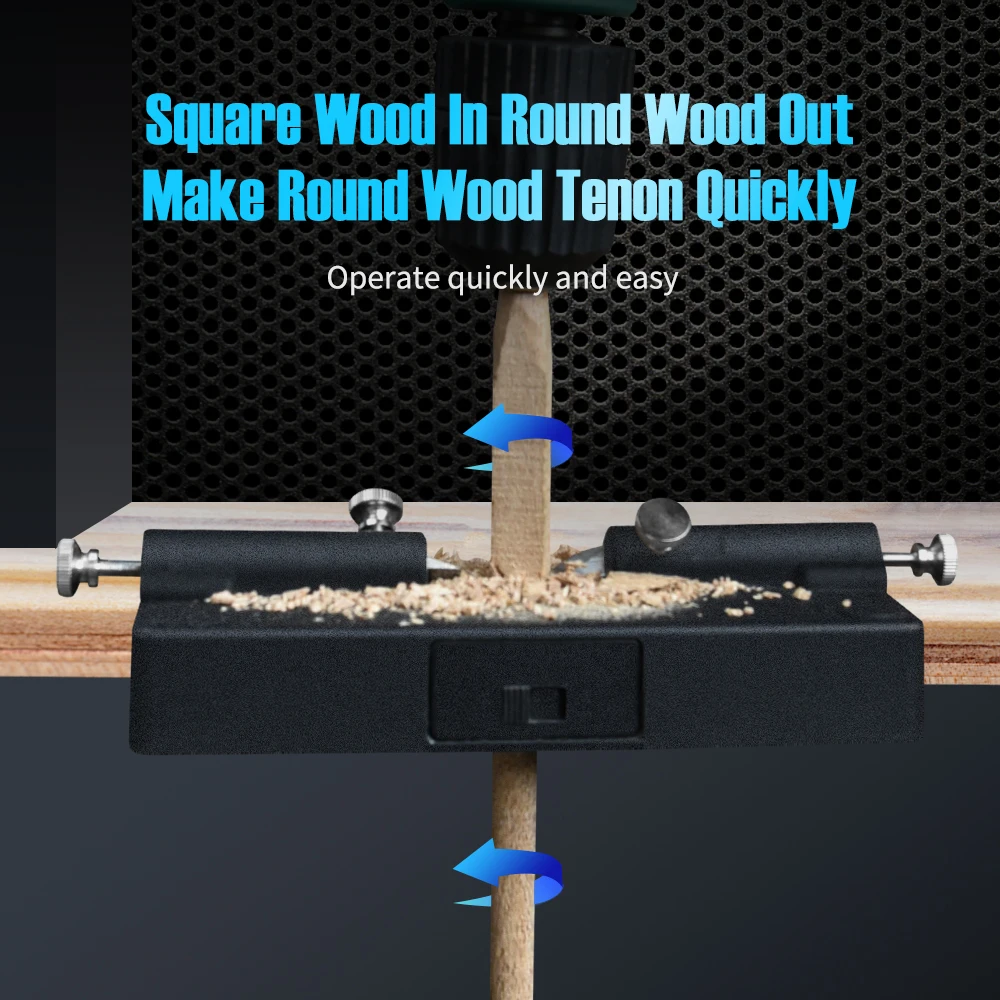 Alloy Blade Electric Drill Car Round Wooden Stick Auxiliary Tool Solid  Stick Making Wood Tenon Pin Woodworking Round Rod Tool