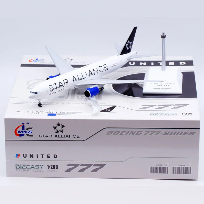 XX20285 Alloy Collectible Plane Gift JC Wings 1:200 United Airlines StarAlliance Boeing B777-200ER Diecast Aircraft Model N218UA