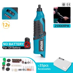 Cordless Electric Grinder Set Mini Drill 6-Speed Adjust Engraving Pen Polishing Sanding Rotary Tool Kit For Bosch 12V Battery