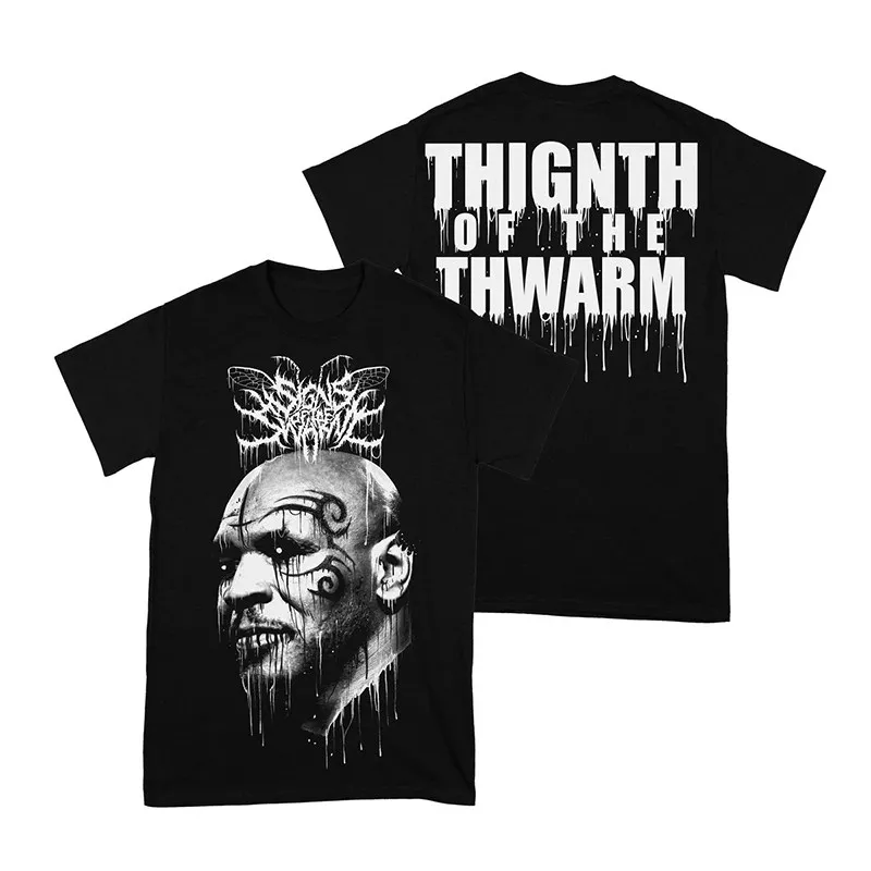 Rare SIGNS OF THE SWARM Band's Deathcore Dark American-style Men's Cotton T-shirt Short Sleeves