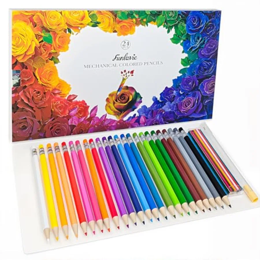 

with Lead, 48 Pcs Total, 2.6mm Oil-Based Soft Core Drawing Pencils for Adult Coloring Books, Vivid Brilliant Color for Art and