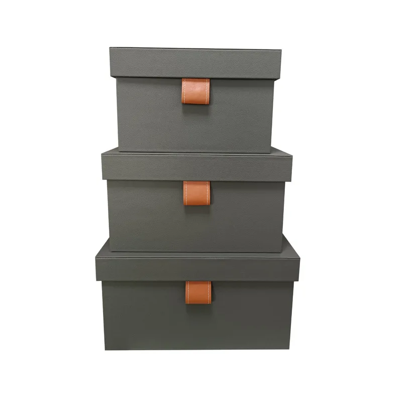Clothes Storage Box Leather Storage Clothing Bin Minimalist Handicrafts Container Home Multifunctional Clothing Organizer