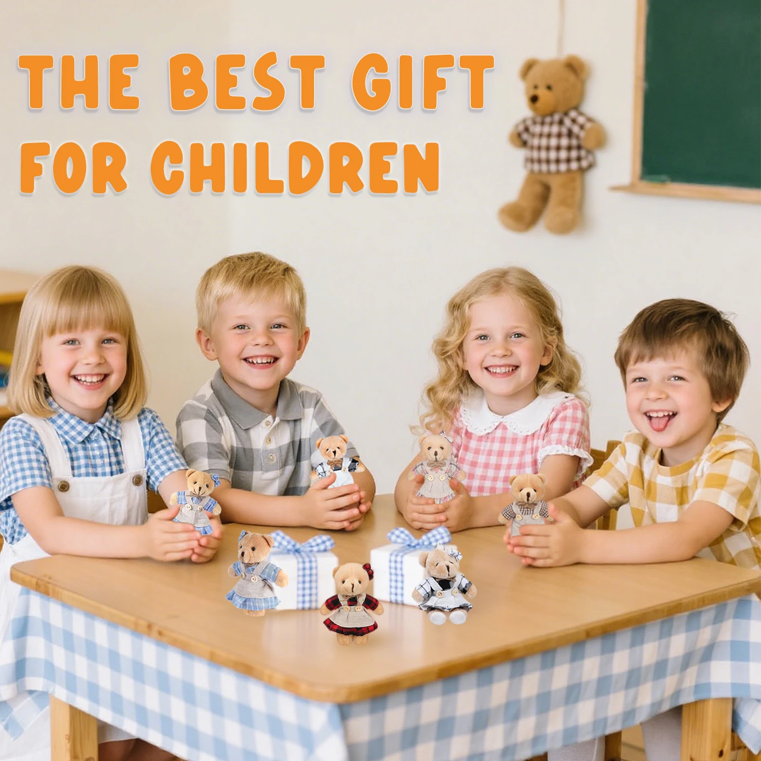 12-48 Stuks Mini Gezamenlijke Teddybeer Knuffel Knuffels Bruiloft Geschenkdoos Pop Speelgoed Voor Verjaardagstaart Bruiloft decor Feestartikelen