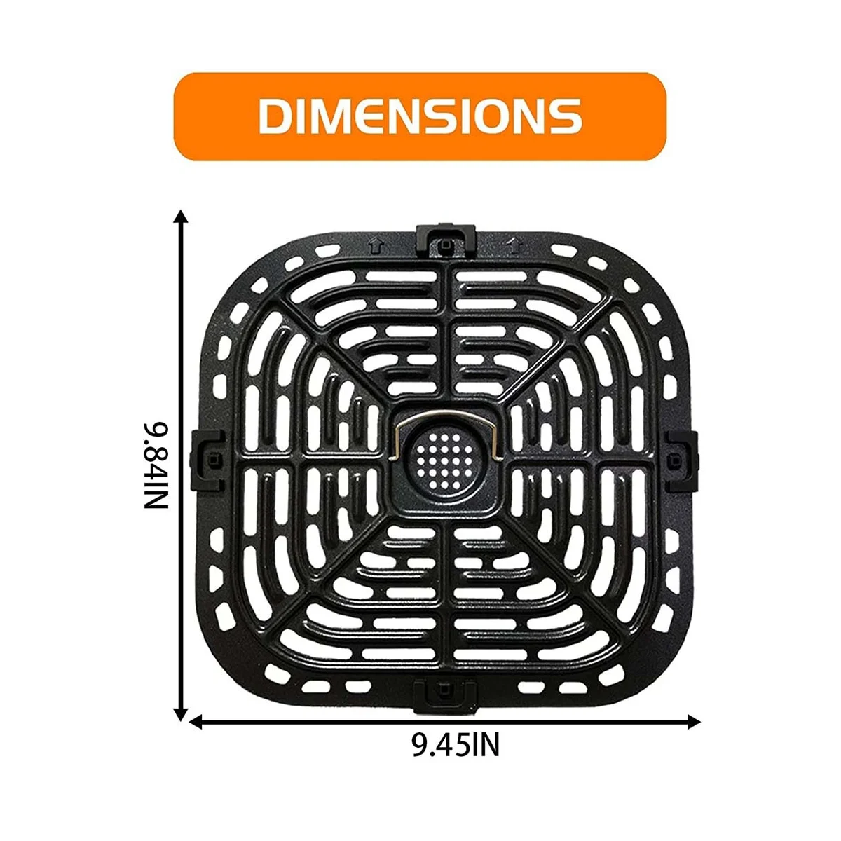 Płyta grillowa do frytownic Instants Vortex Plus 6QT, ulepszona kwadratowa taca grillowa