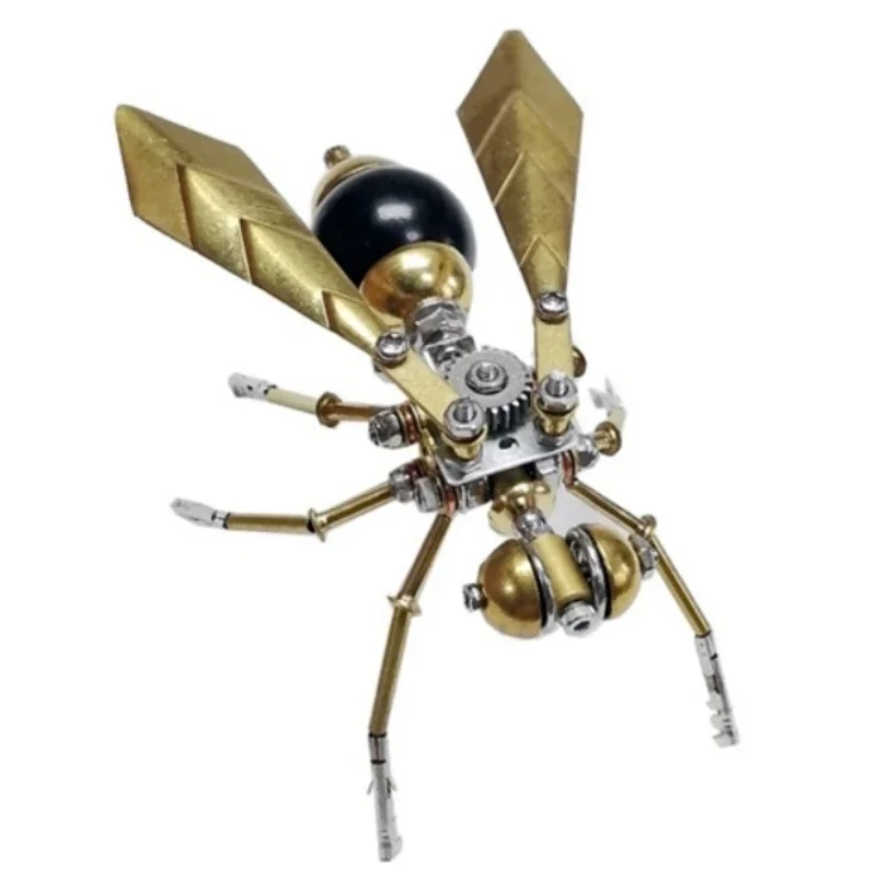 Metal Assembly LittleModel Kits Steampunk Mechanical Insects Ornament Handmade 3D Puzzels Toy For Kids Adults