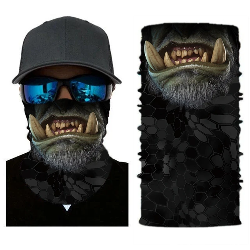 Motorcycle Riding Gaiter Face Mask Neck Gaiter Face Mask for Men Women for Fishing Hiking Running 3D Styling S75(10Pcs)