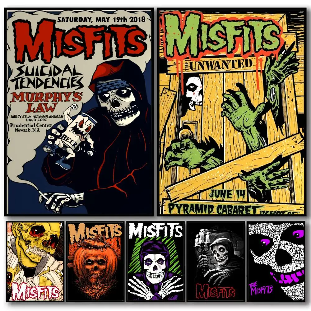 Movie The M_MisfitS Painting Calligraphy Linen Canvas Poster Wall Prints for Living Room Bedroom Office Home Decoration