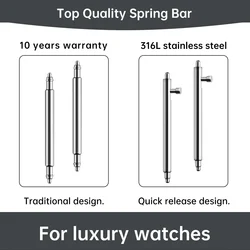 Maikes 316L Stainless Steel Quick Release Watch Spring Bar 18mm 20mm 22mm Watch Strap Buckle Spring Bar