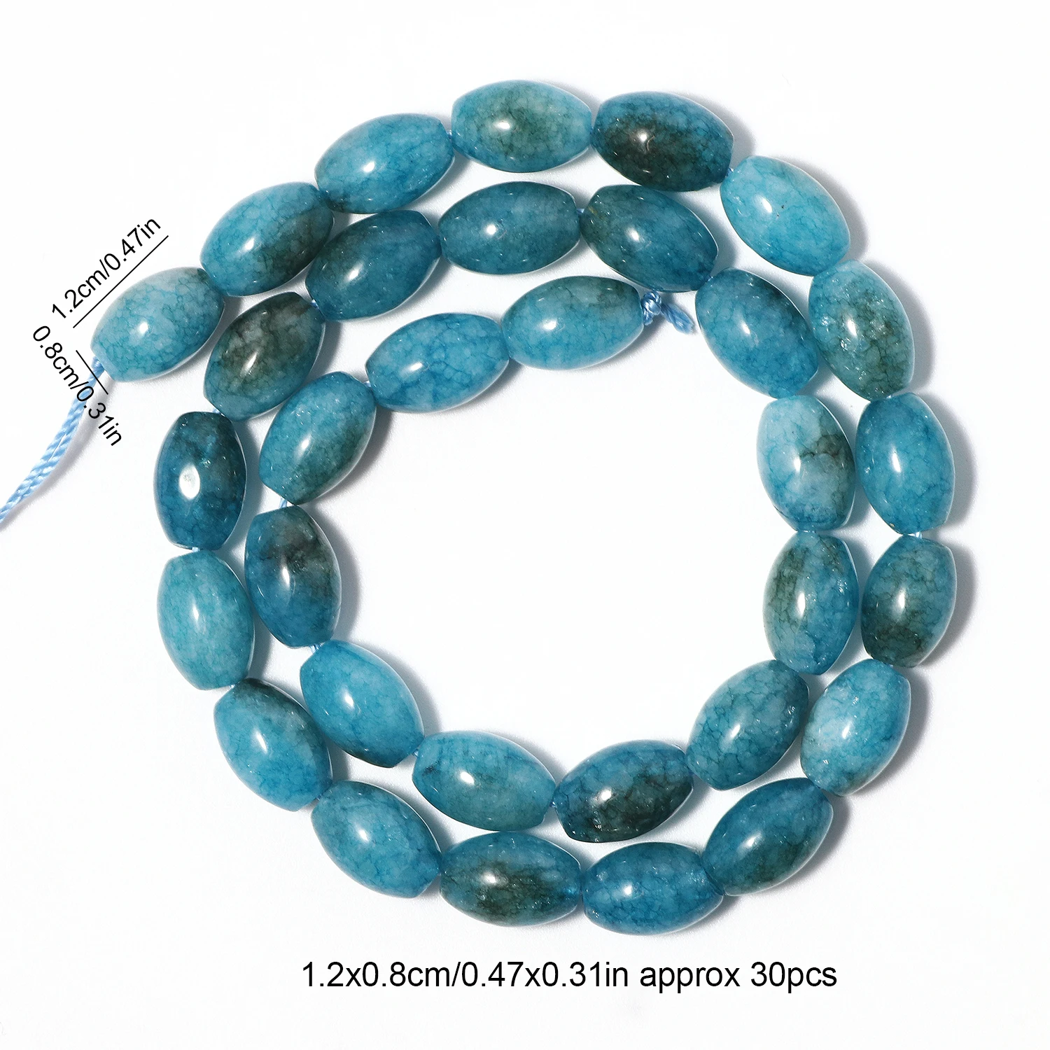 8X12Mm Ovale Vorm Jade Kralen Rijst Toermalijn Amazoniet Morganiet Steen Losse Kralen Voor Sieraden Maken Diy Bedels Armband