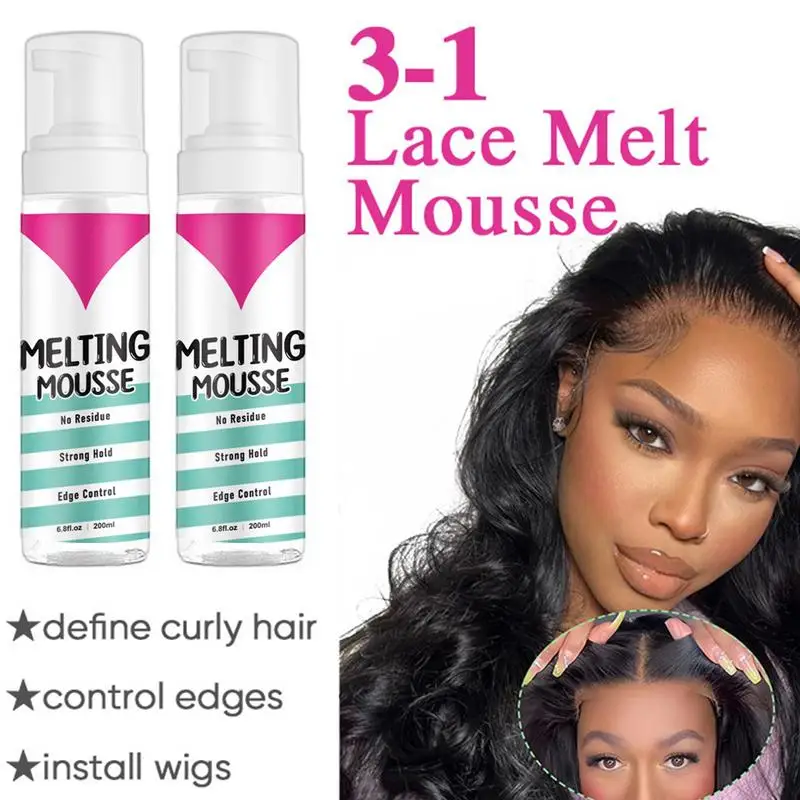 Wig Mousse Glue Invisible Lace Melting Mousse Strong Bonding Glue Hair Adhesives Easy Removal Natural Finishing for Women Men