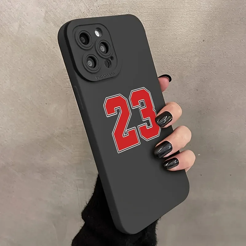 23 Basketball Jersey Number Pattern Phone Case For iPhone 15 14 13 12 11 Pro Max XS X XR 7 8 Plus 15 14 Shockproof Bumper Cover