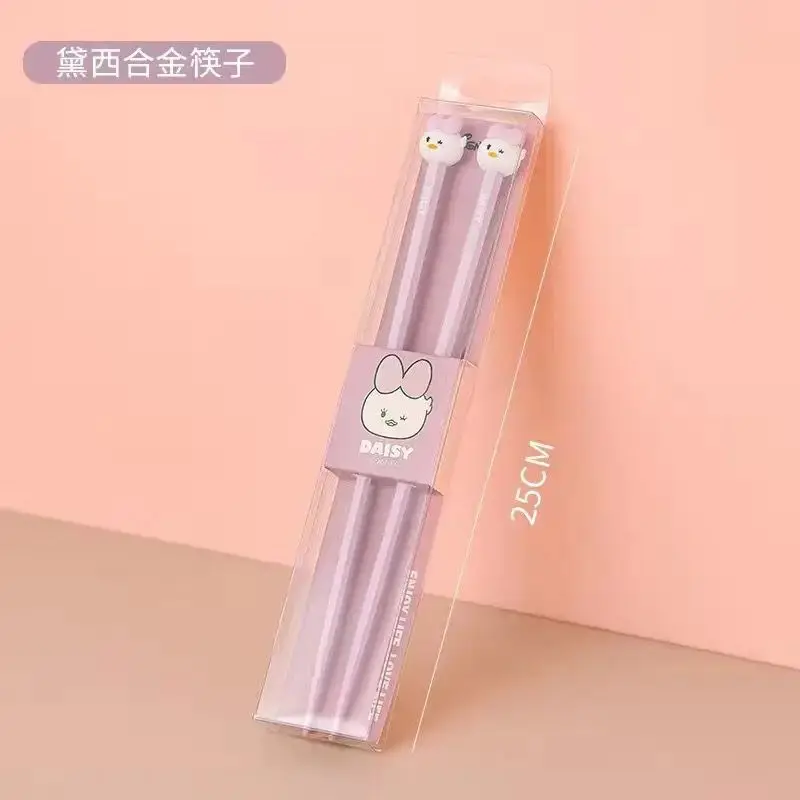 Baguettes mignonnes de dessin animé Donald Duck Disney, vaisselle créative Kawaii pour hommes et femmes, vaisselle de cuisine de Restaurant, cadeaux périphériques d'anime